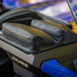 Load image into Gallery viewer, Show Chrome Kaliber Dash Pouch - Black with Blue Stitching - Side View
