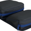 Load image into Gallery viewer, Show Chrome Kaliber Dash Pouch - Black with Blue Zipper - Main Product View