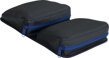 Load image into Gallery viewer, Show Chrome Kaliber Dash Pouch - Black with Blue Zipper - Main Product View