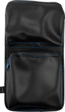Load image into Gallery viewer, Show Chrome Kaliber Dash Pouch - Black with Blue Zipper - Side View