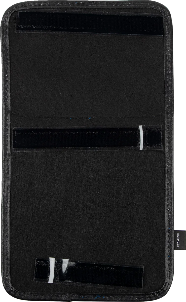 Show Chrome Kaliber Dash Pouch - Black with Blue Zipper - Back View