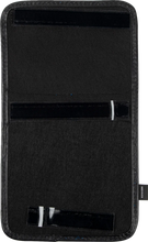 Load image into Gallery viewer, Show Chrome Kaliber Dash Pouch - Black with Blue Zipper - Back View