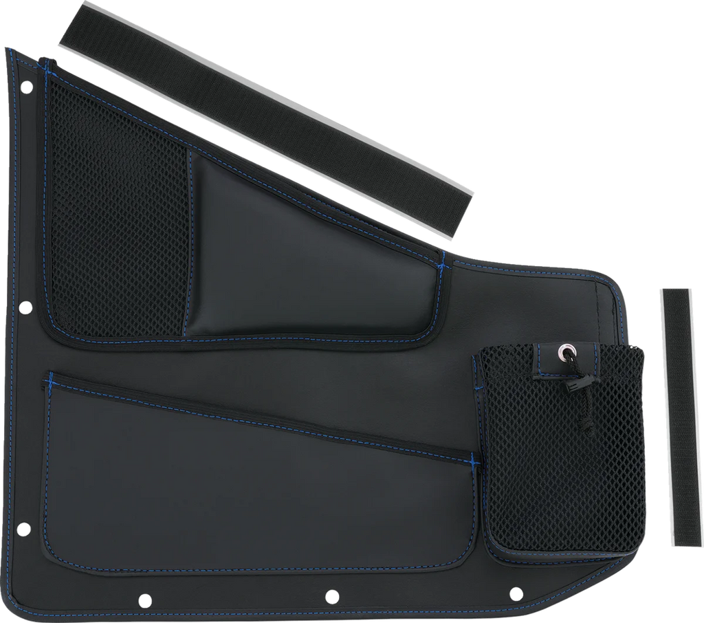 Show Chrome Kaliber Organizer - Driver - Black w/ Blue Stitching - Main Product View