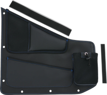 Load image into Gallery viewer, Show Chrome Kaliber Organizer - Driver - Black w/ Blue Stitching - Main Product View