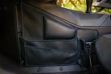 Load image into Gallery viewer, Show Chrome Kaliber Organizer - Driver - Black w/ Blue Stitching - Side View