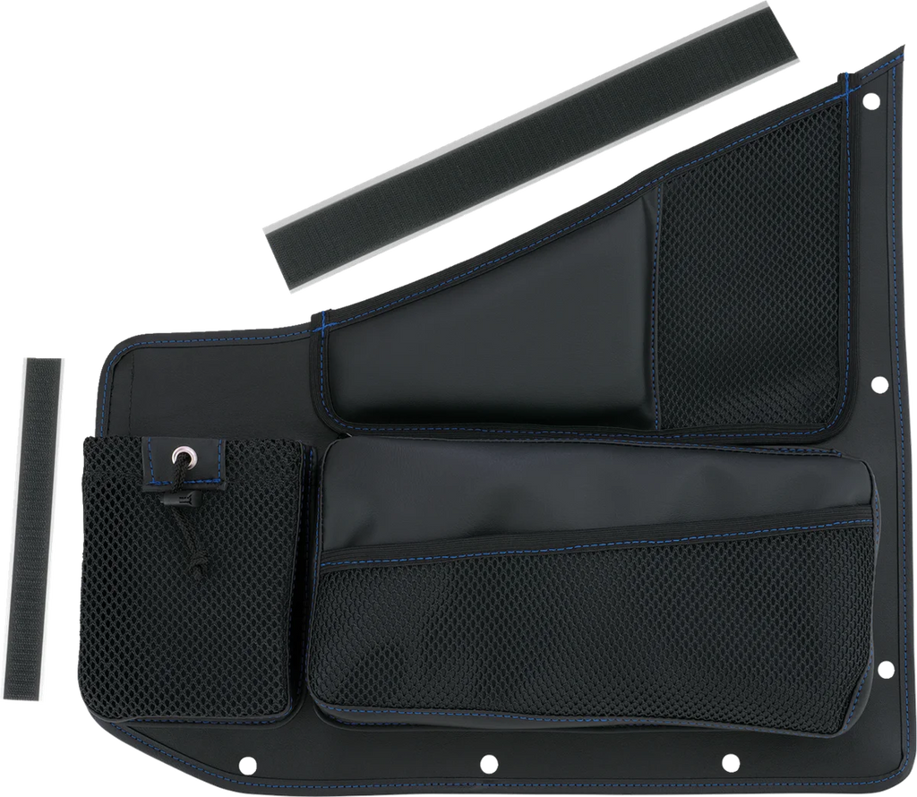 Show Chrome Kaliber Organizer - Passenger - Black w/ Blue Stitching - Main Product View