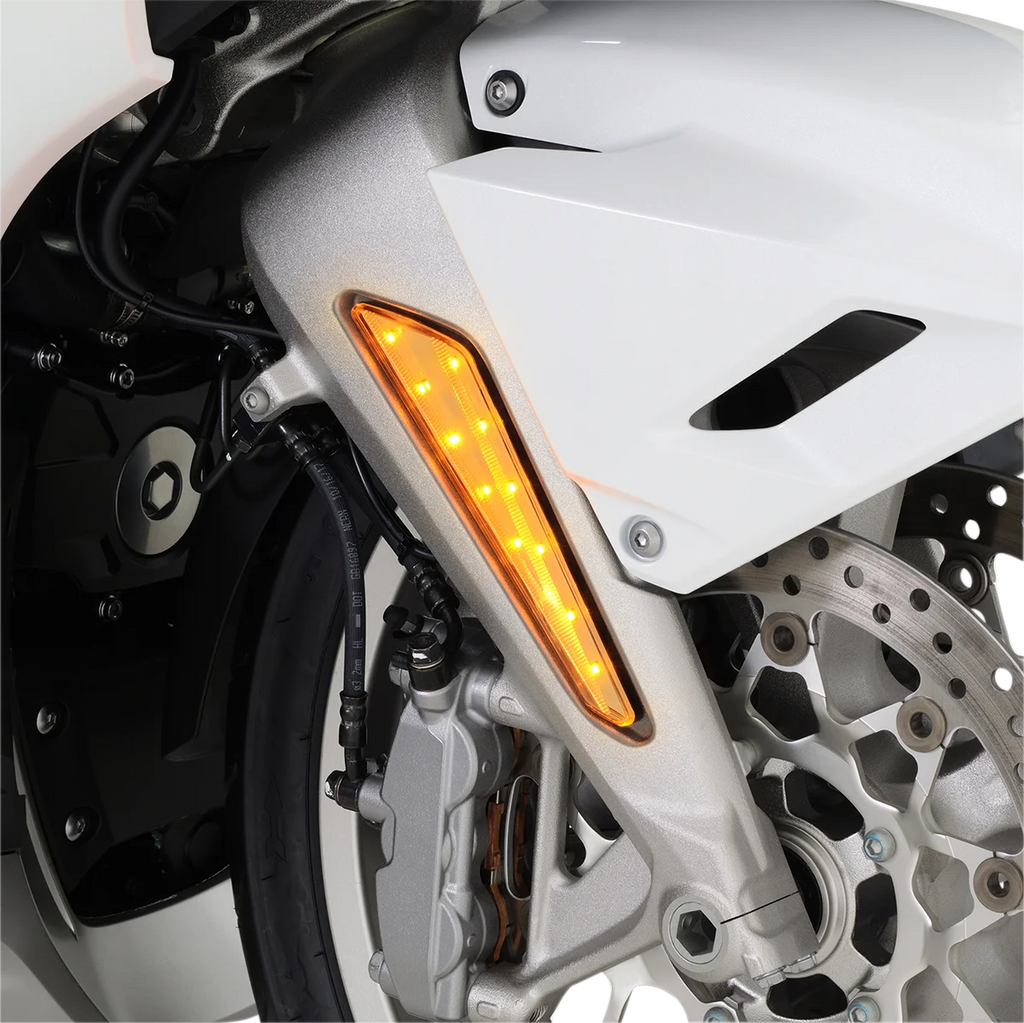 Show Chrome LED Marker Lights - Clear Lens/Amber LEDs - GL1800 - Side View