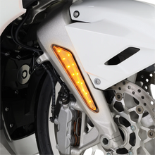 Load image into Gallery viewer, Show Chrome LED Marker Lights - Clear Lens/Amber LEDs - GL1800 - Side View