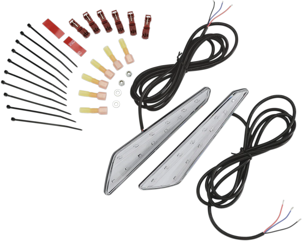 Show Chrome LED Marker Lights - Clear Lens/Red LEDs - GL1800 - Main Product View