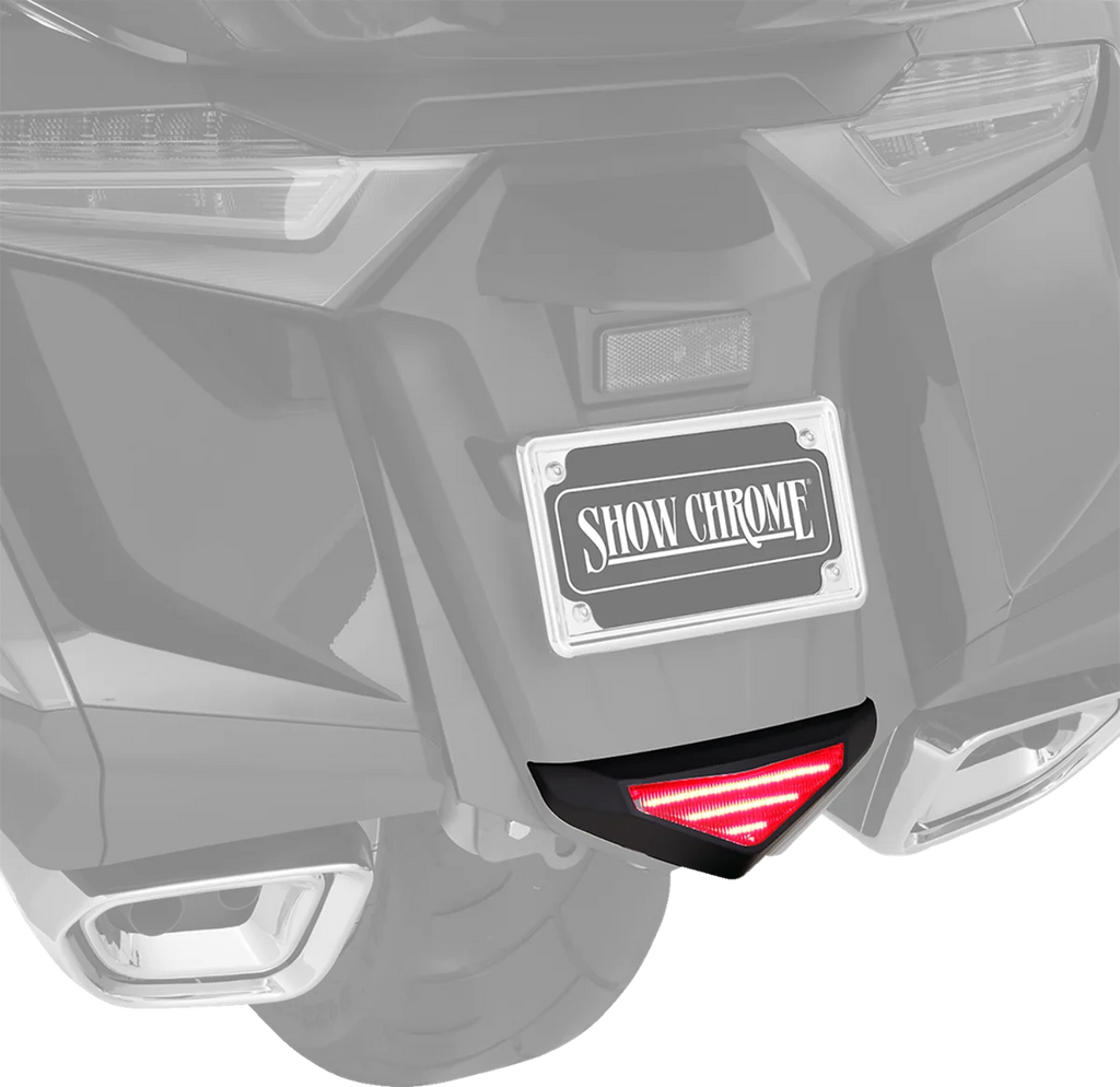 Show Chrome Lower Trim Light - Rear Fender - Black - GL1800 - Side View