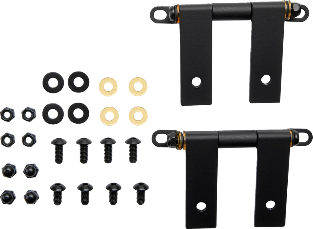 Show Chrome Lower Wind Deflectors - Black - GL 1800 - Side View