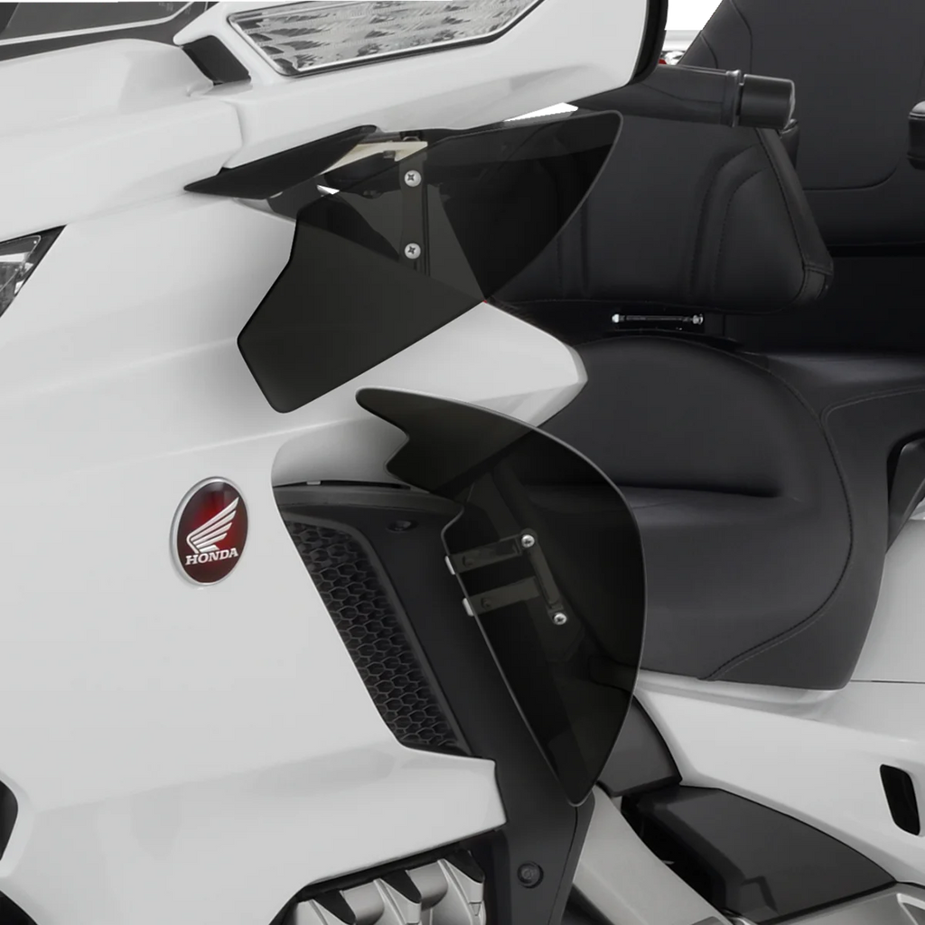 Show Chrome Lower Wind Deflectors - Black - GL 1800 - Back View