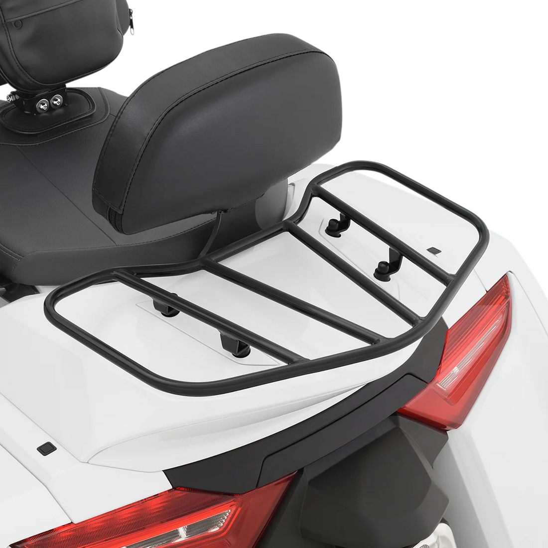 Show Chrome Luggage Rack - Black - Side View