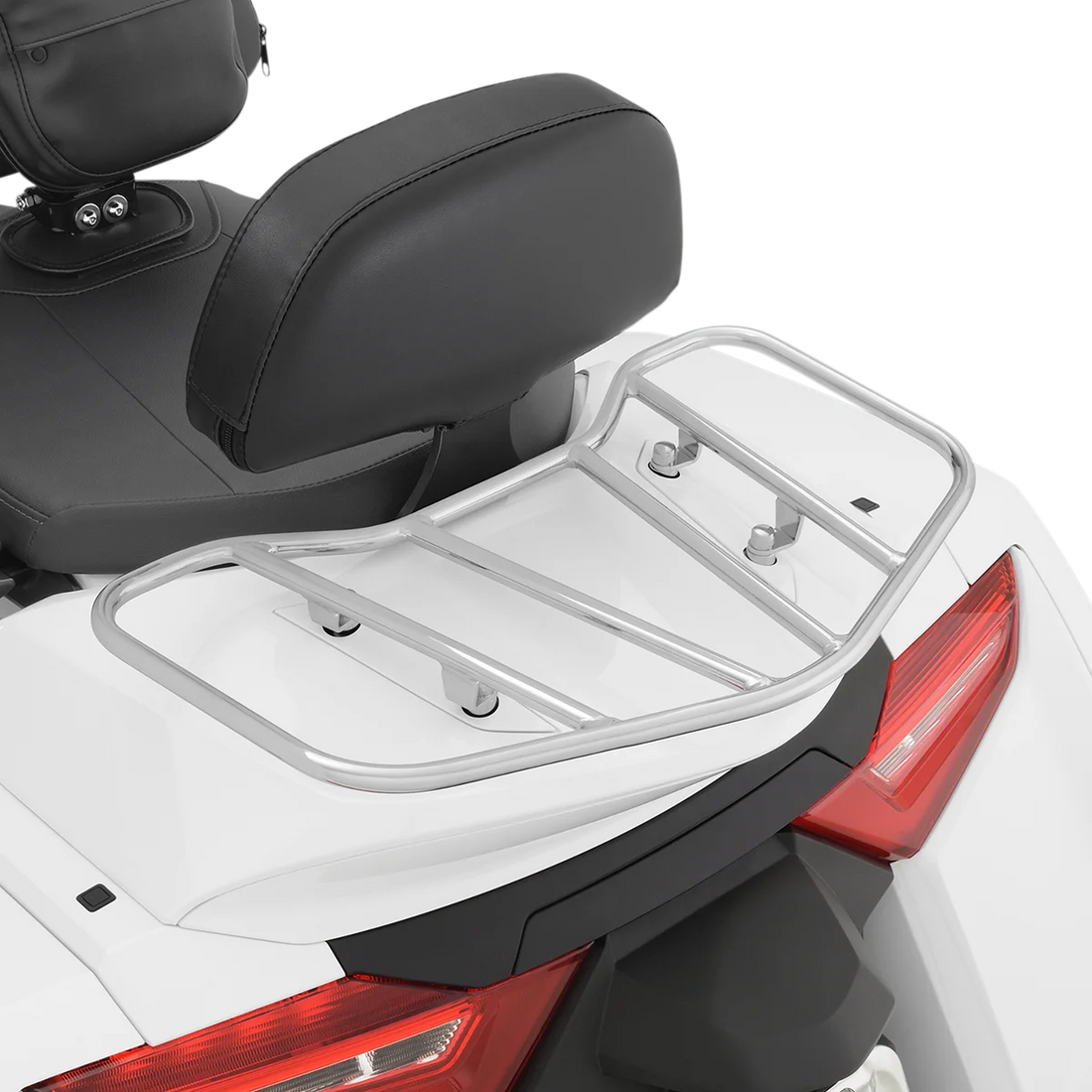 Show Chrome Luggage Rack - Black - Detail View
