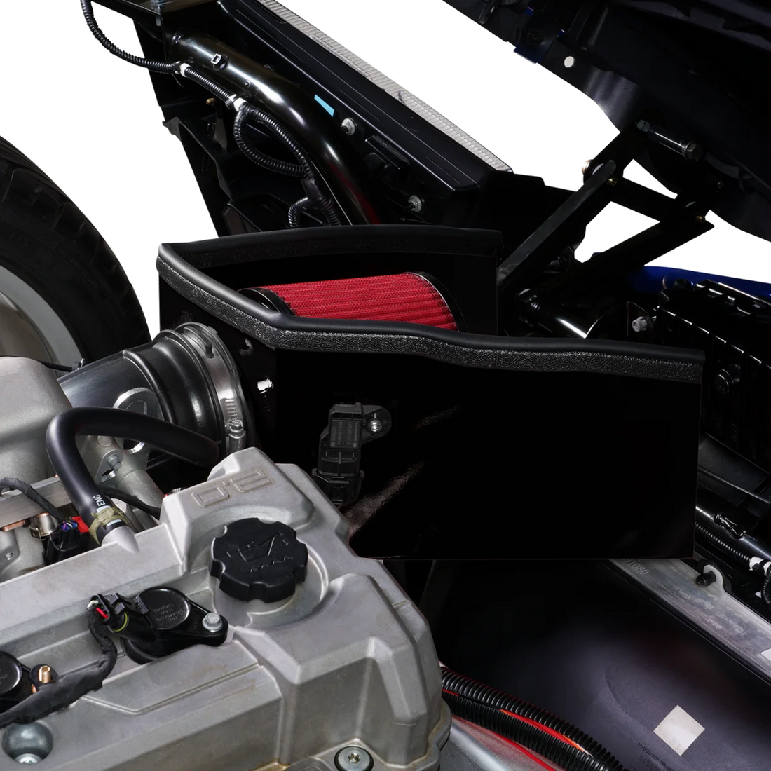 Show Chrome Performance Cold Air Intake Kit - Black - Slingshot - Back View