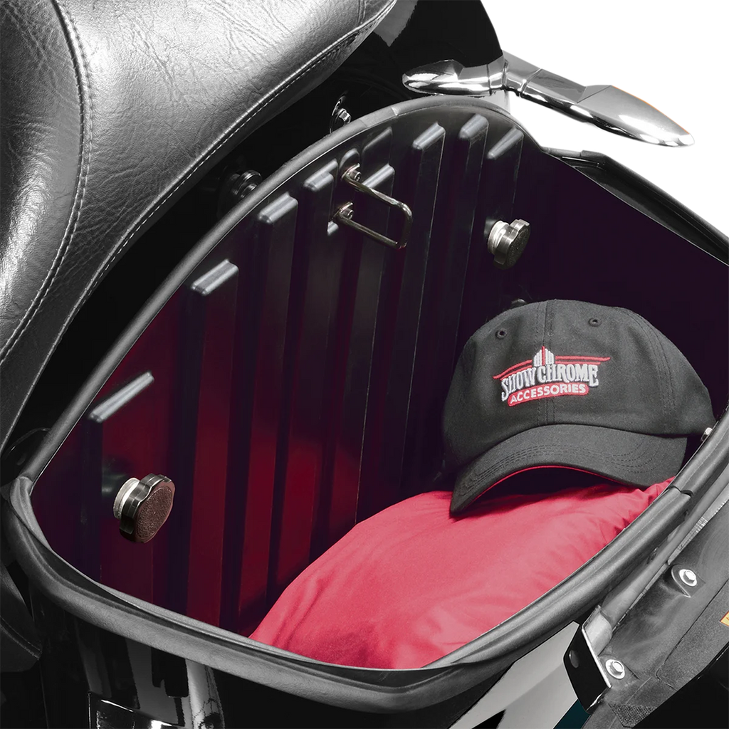 Show Chrome Saddlebag Fasteners - HD/Victory '96-'23 - Side View