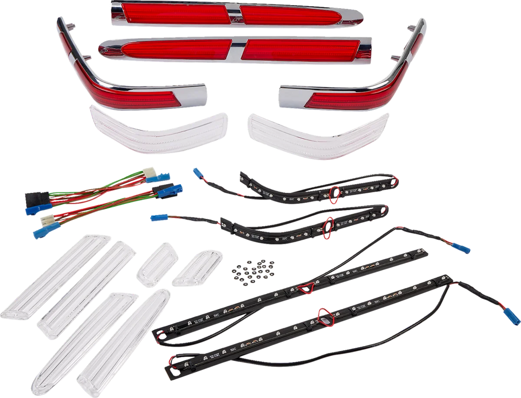 Show Chrome Saddlebag LED Molding Inserts - '01-'10 GL1800 - Main Product View