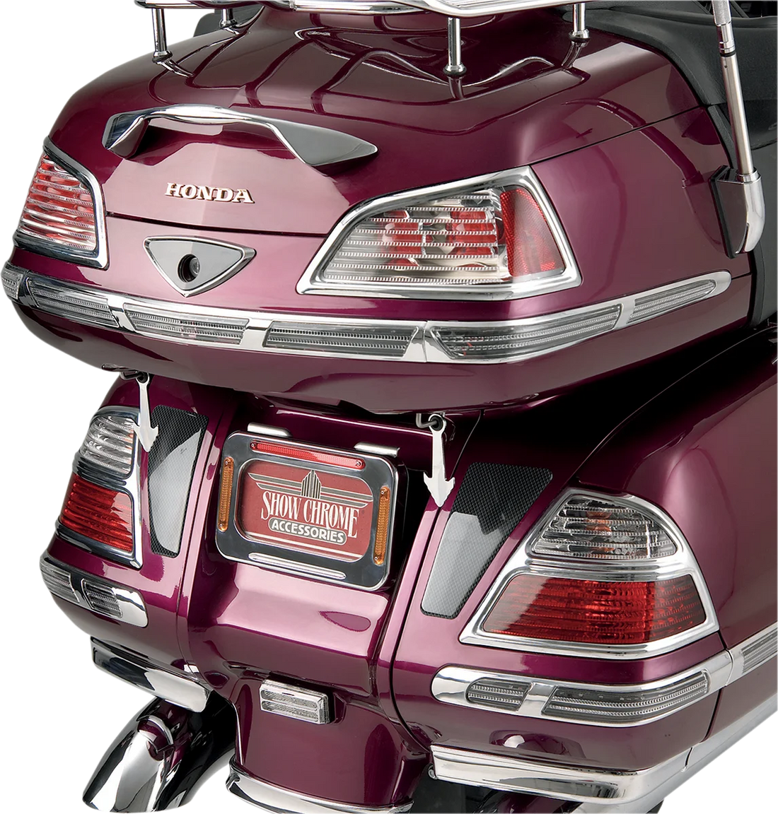 Show Chrome Saddlebag LED Molding Inserts - '01-'10 GL1800 - Side View