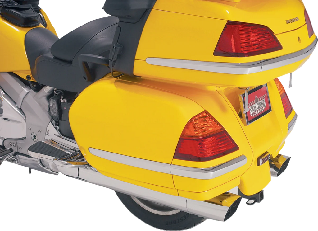 Show Chrome Saddlebag Molding Inserts - Chrome - GL1800 - Side View