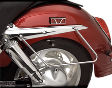 Load image into Gallery viewer, Show Chrome Saddlebag Stays - VTX13/18 - Side View