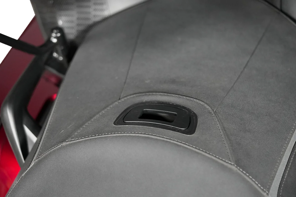 Show Chrome Seat Plug - Slotted - Gold Wing - Back View