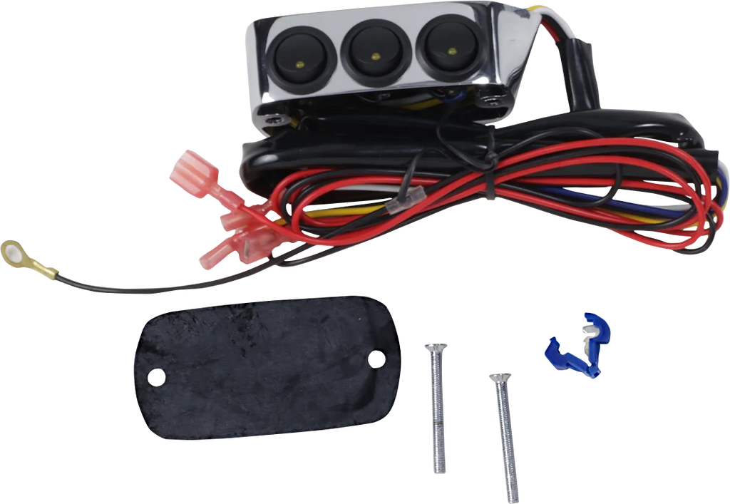 Show Chrome Switch Block Assembly - Brake Side - Chrome - Main Product View