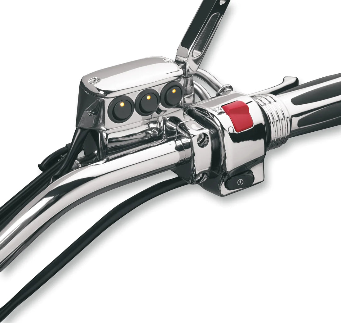 Show Chrome Switch Block Assembly - Clutch Side - Chrome - Side View
