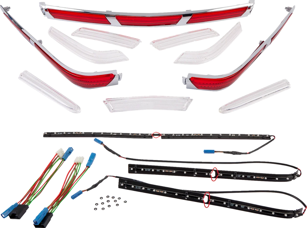 Show Chrome Trunk LED Molding Inserts - '01-'10 GL1800 - Main Product View