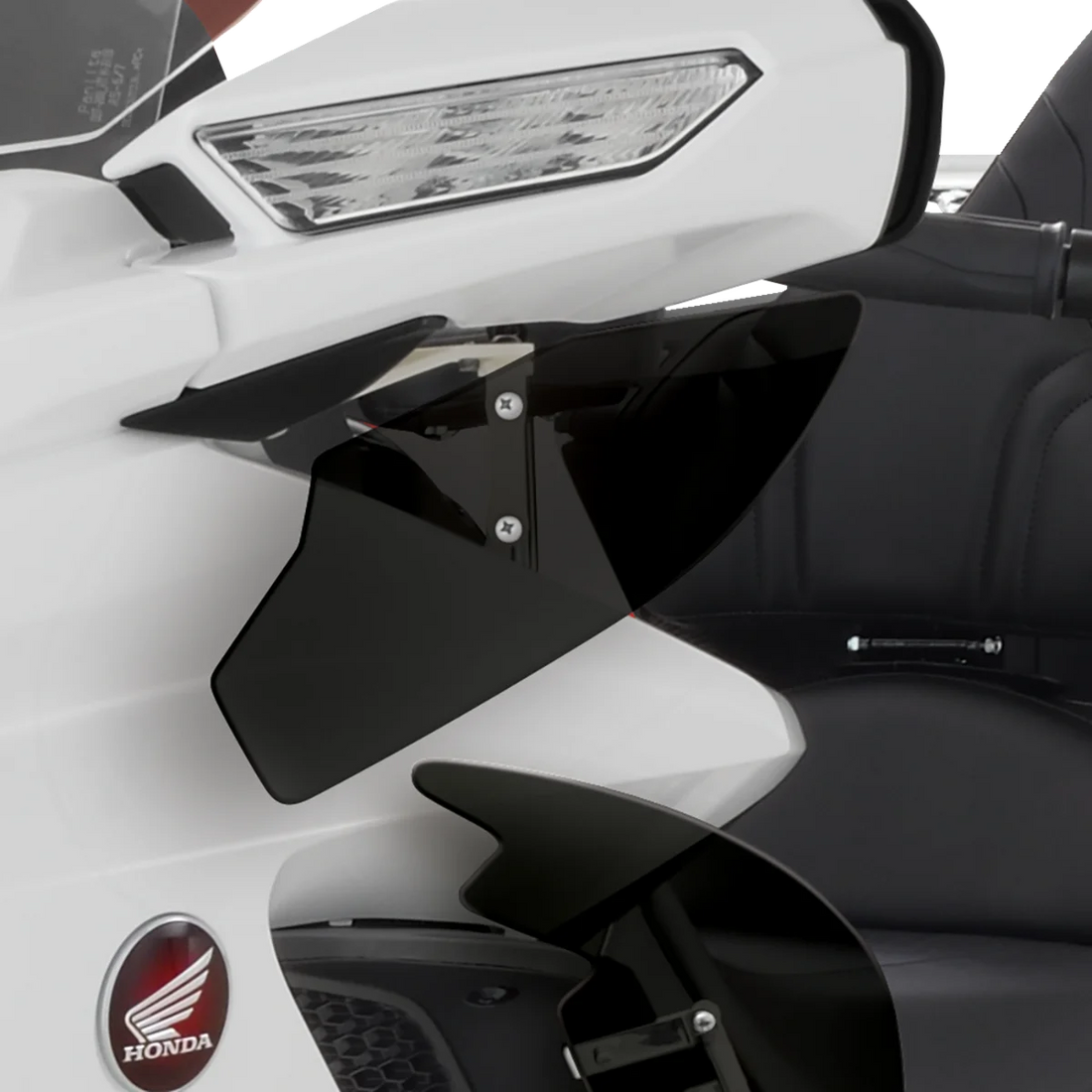 Show Chrome Upper Wind Deflectors - GL 1800 - Back View