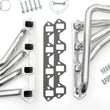 Load image into Gallery viewer, Silver Long-Tube Headers for '80-96 Ford 2WD/4WD F150 Truck, Bronco w/302 (5.0L) Hedman Hedders - Back View