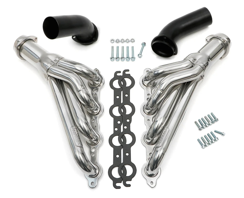 Silver Mid-Length LS Swap Headers For '68-72 Chevelle, El Camino Hedman Hedders - Main Product View