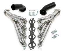 Load image into Gallery viewer, Silver Mid-Length LS Swap Headers For '68-72 Chevelle, El Camino Hedman Hedders - Main Product View
