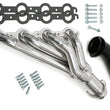 Load image into Gallery viewer, Silver Mid-Length LS Swap Headers For '68-72 Chevelle, El Camino Hedman Hedders - Installation View