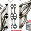Load image into Gallery viewer, Silver S/S Mid-Length Headers For 67-81 Camaro, G-Body w/283-400 Hedman Hedders - Installation View