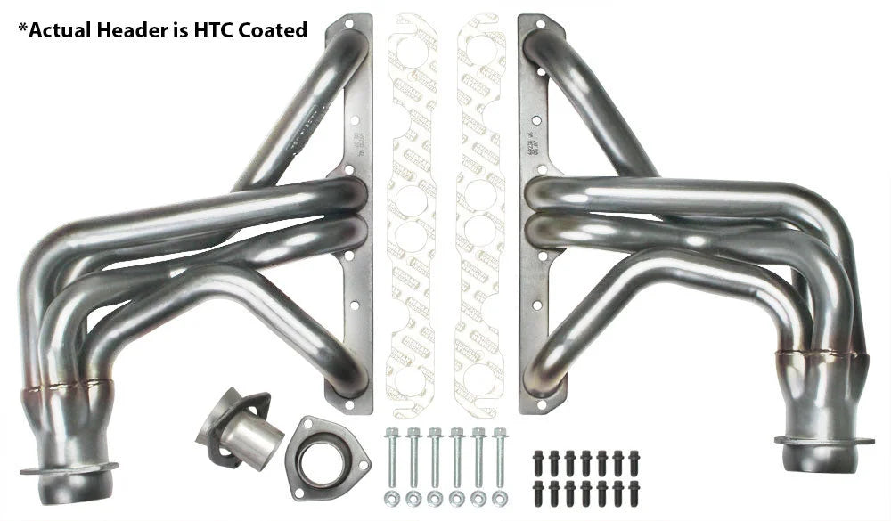 Silver Stainless Long-Tube Headers For 67-91 GM 4WD Truck 283-400 Hedman Hedders - Main Product View