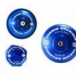 Load image into Gallery viewer, Sinister Diesel 03-07 Ford 6.0L Billet Blue Cap Kit - Back View