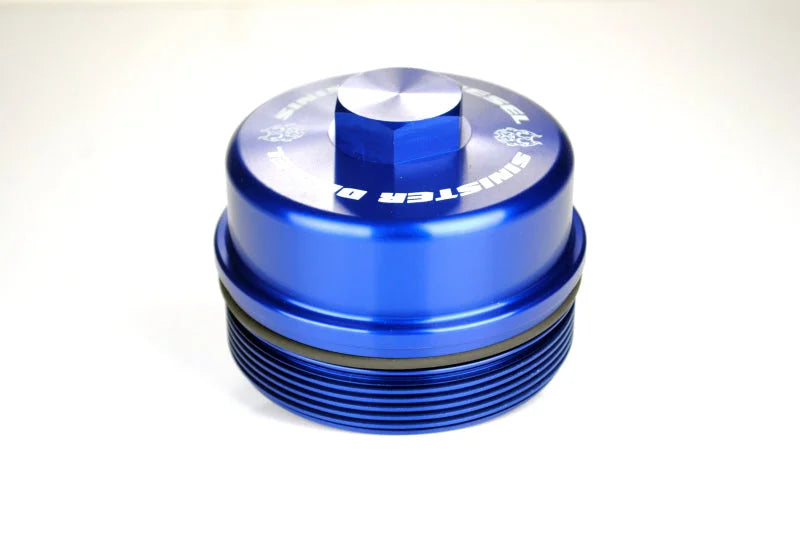 Sinister Diesel 03-07 Ford 6.0L Billet Blue Cap Kit - Additional View 6