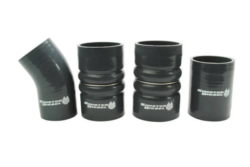 Sinister Diesel 03-07 Ford 6.0L Powerstroke Intercooler Charge Pipe Kit - Side View