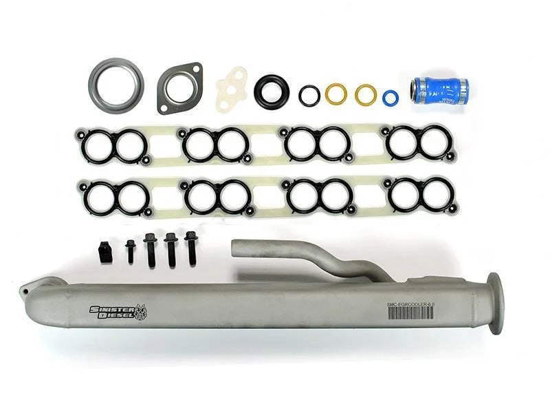 Sinister Diesel 04-07 Ford Powerstroke 6.0L EGR Cooler With Install Kit - Main Product View