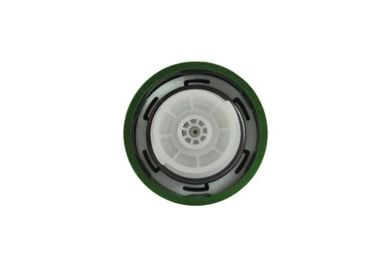 Sinister Diesel 08-16 Ford Powerstroke 6.4/6.7L Fuel Cap- Green - Back View