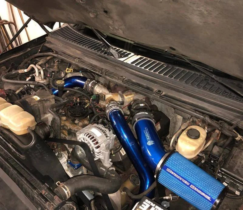 Sinister Diesel 99.5-03 Ford 7.3L Powerstroke Cold Air Intake - Side View