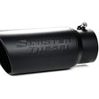 Load image into Gallery viewer, Sinister Diesel Universal Black Ceramic Coated Stainless Steel Exhaust Tip (4in to 5in) - Side View