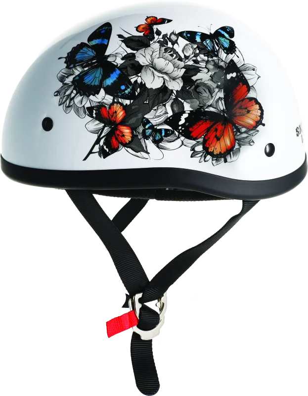 Skid Lids White Rose Original Helmet- Medium