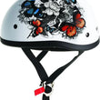 Load image into Gallery viewer, Skid Lids White Rose Original Helmet- Medium - Side View