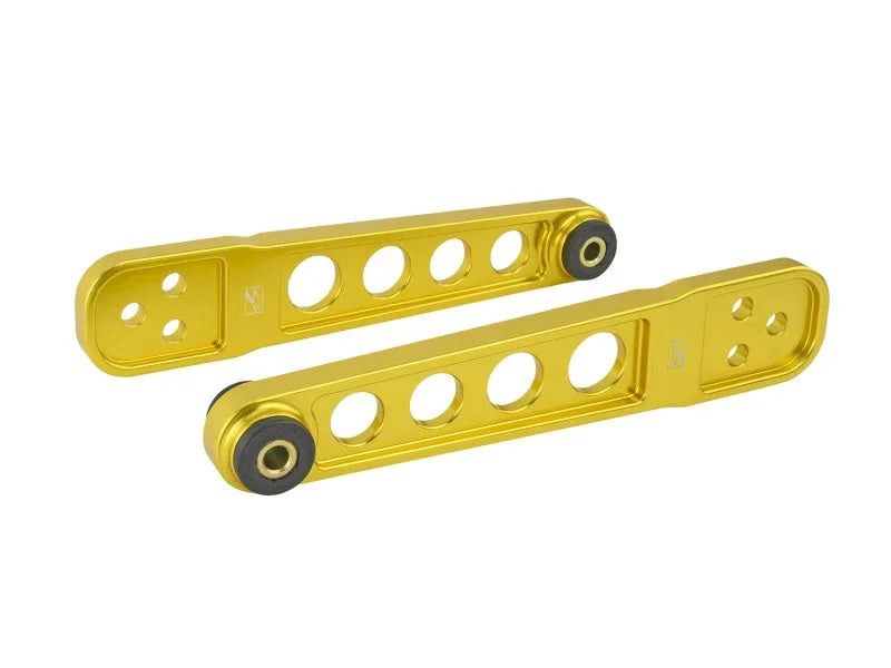 Skunk2 01-05 Honda Civic Gold Anodized Rear Lower Control Arm (Includes Socket Tool) - Back View