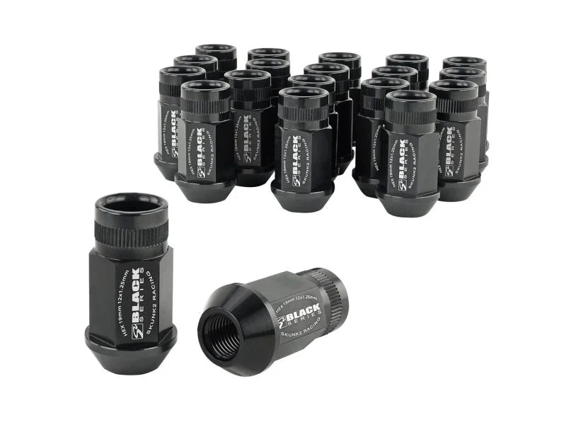 Skunk2 12x1.25 Forged Lug Nut - Black (Set of 20) - Main Product View