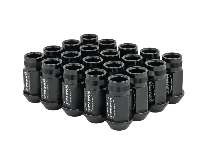 Skunk2 12x1.25 Forged Lug Nut - Black (Set of 20) - Side View