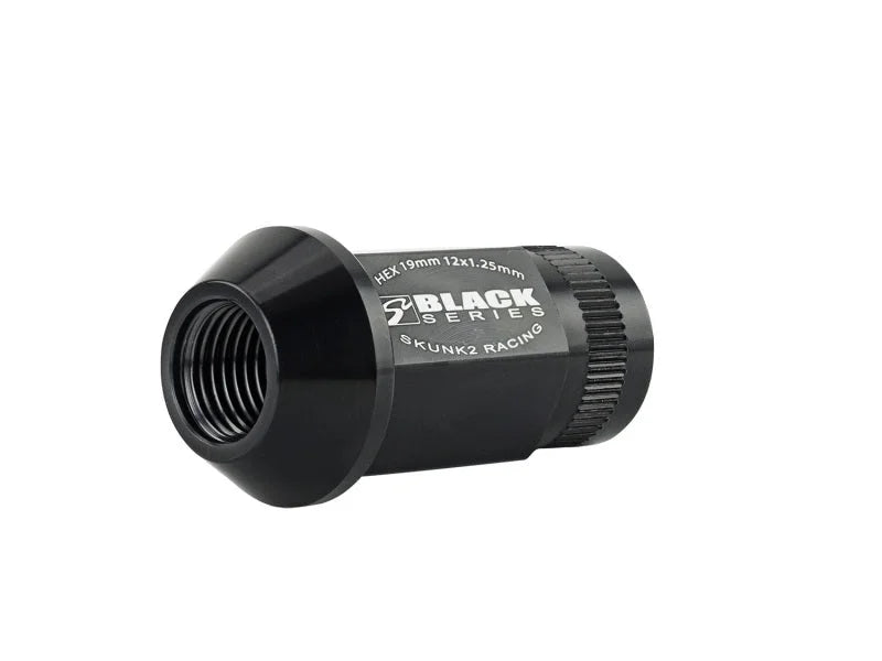 Skunk2 12x1.25 Forged Lug Nut - Black (Set of 20) - Back View