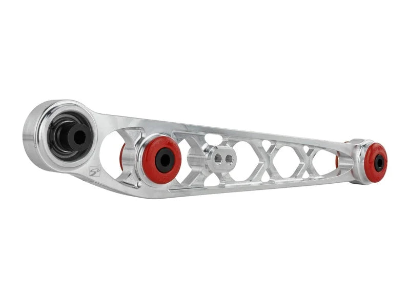 Skunk2 1996-2000 Honda Civic Clear Anodized Lower Control Arm - Installation View