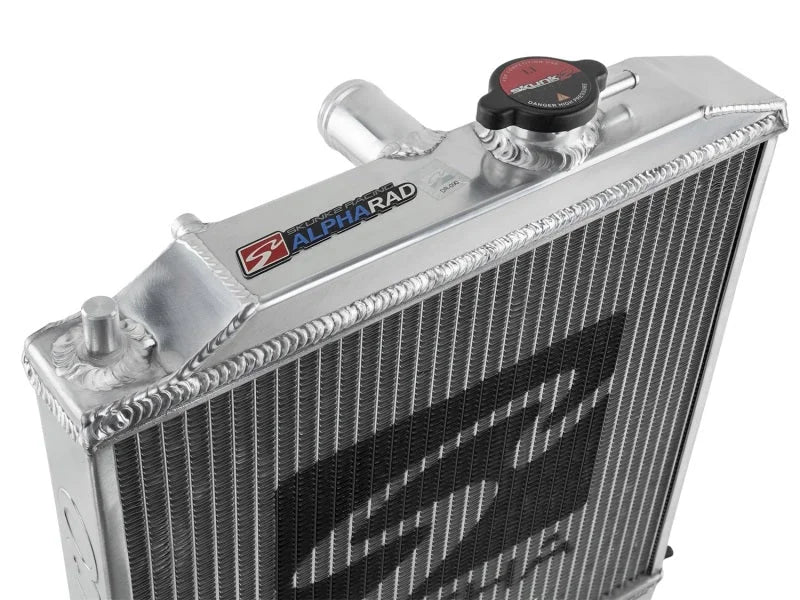 Skunk2 Alpha Series 88-91 Honda Civic/CRX Radiator (Half Size) (Dual Core) - Back View